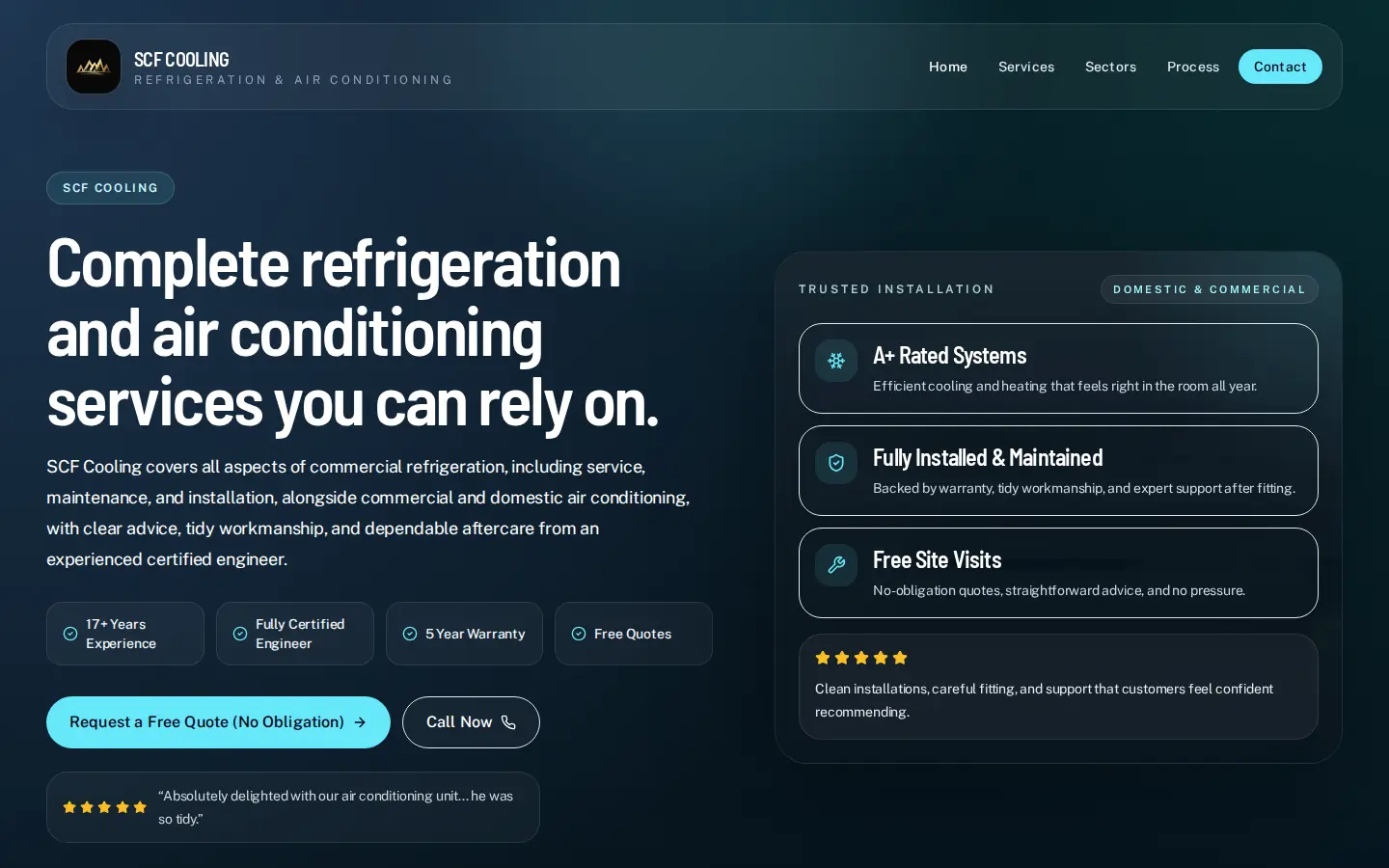 SCFCooling website preview